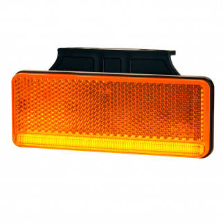 Габаритный фонарь LED желтый с кронштейном 12-24v HORPOL