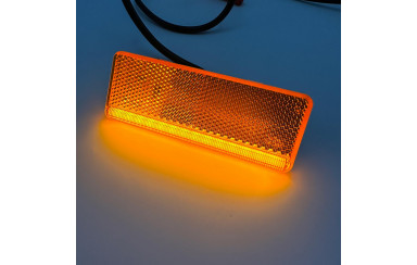 Габаритный фонарь LED желтый с кронштейном 12-24v HORPOL