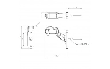 Габаритный фонарь (рожок) LED 12-24v RH LDCC2697