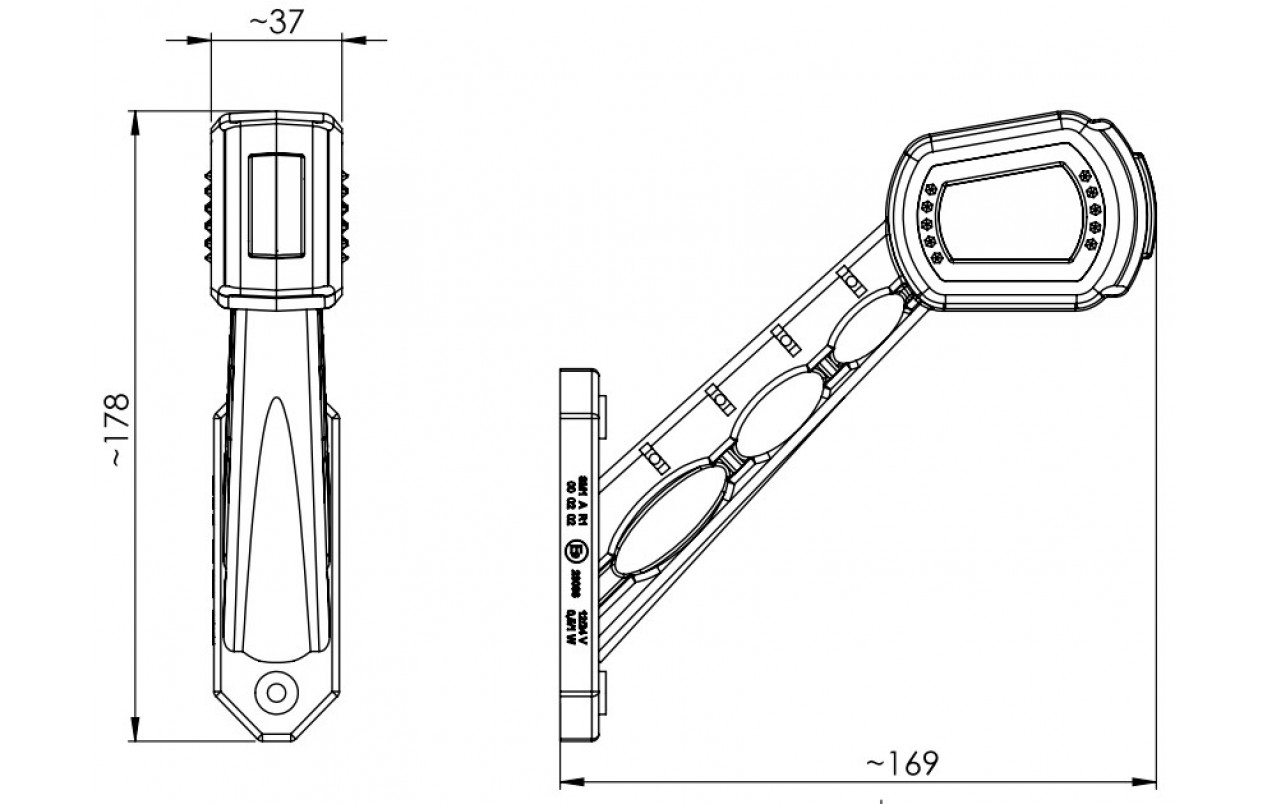 Габаритный фонарь (рожок) LED 12-24v LH LDCC2698