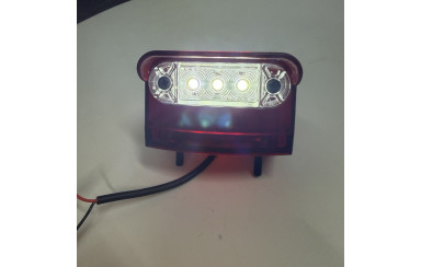 Фонарь подсветки номера красный 24v LED FR