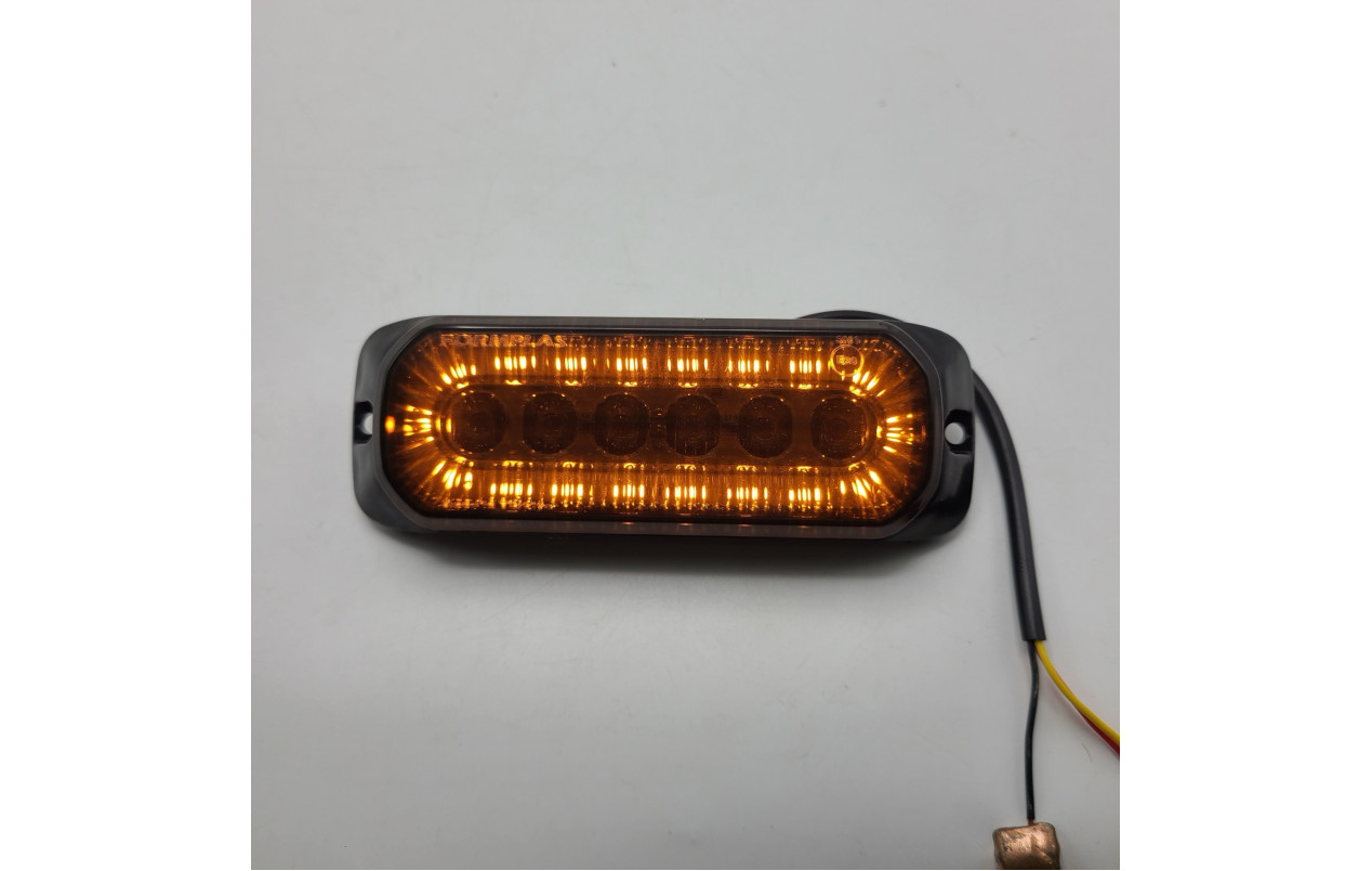 Габарит с функцией стробоскоп-мигалки LED 12-24В Желтый 13 см