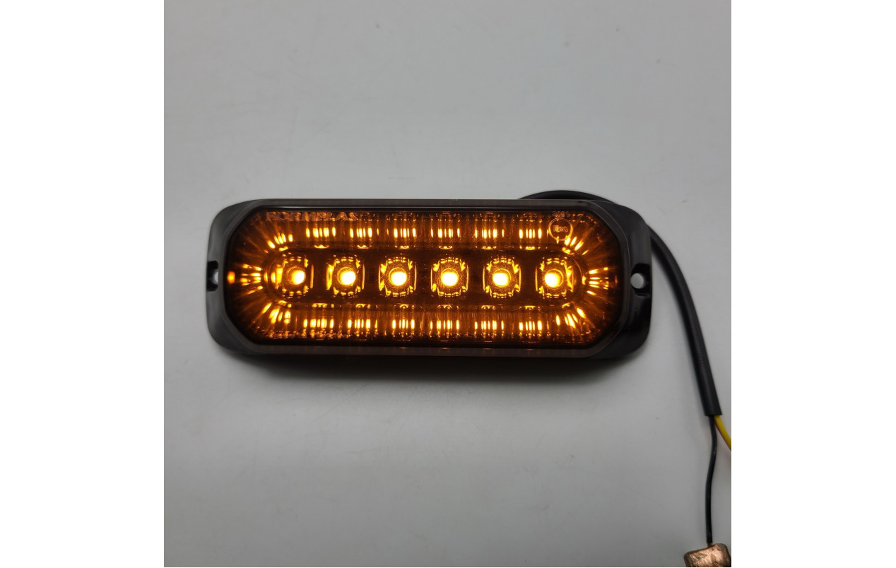 Габарит с функцией стробоскоп-мигалки LED 12-24В Желтый 13 см