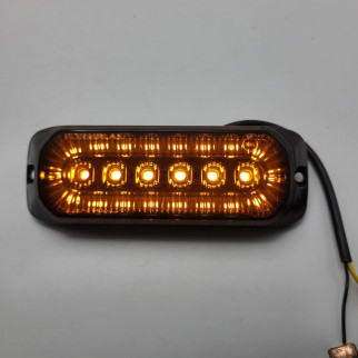 Габарит с функцией стробоскоп-мигалки LED 12-24В Желтый 13 см