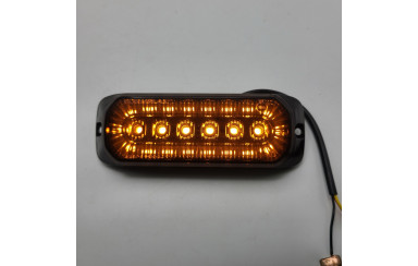 Габарит с функцией стробоскоп-мигалки LED 12-24В Желтый 13 см