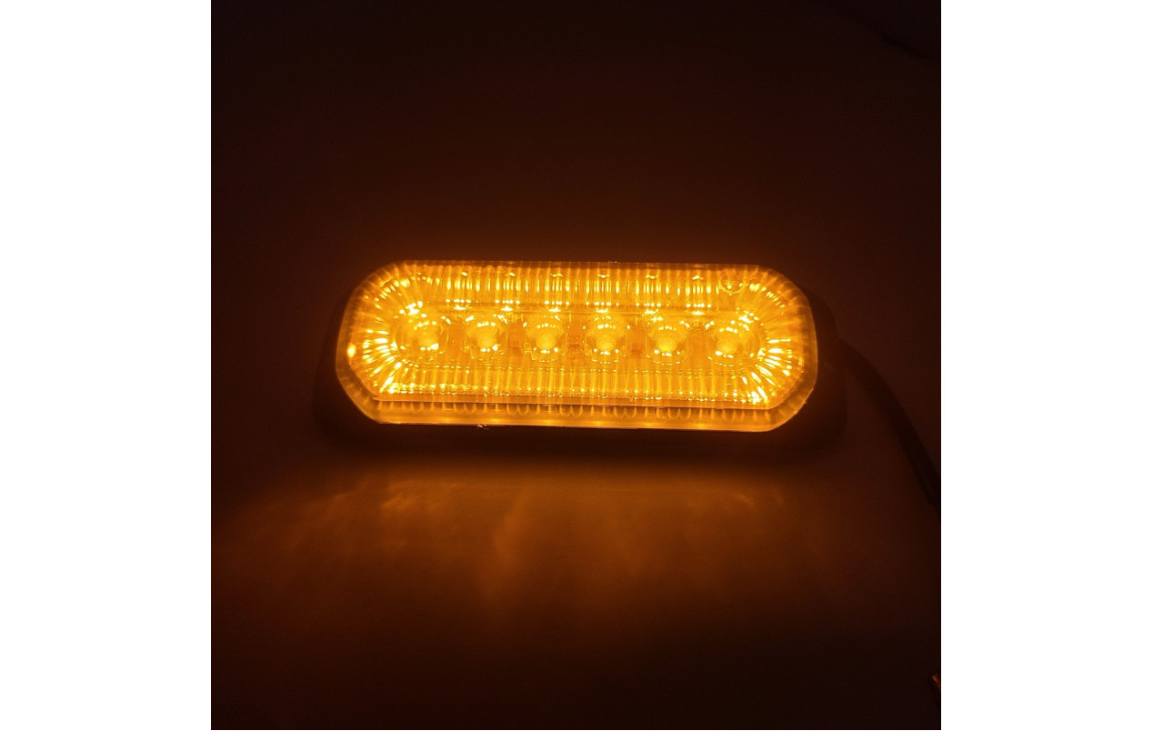 Габарит с функцией стробоскоп-мигалки LED 12-24В Желтый 13 см