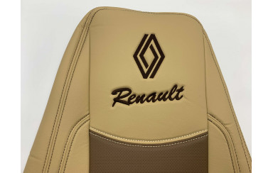 Чехлы на сиденье Renault Premium 400-420-440-450-460 Бежевые