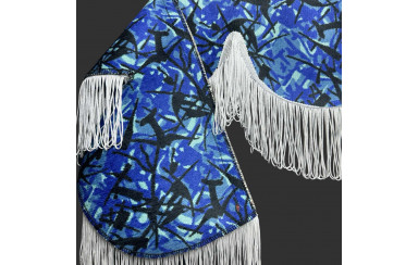 Шторка Holland style plush двухсторонняя синяя