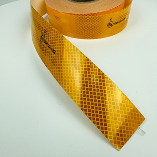 Лента светоотражающая для кузова Желтая 50м Е8